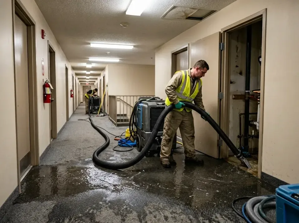 multi-unit-apartment-hallway-f-005 — frequently asked questions, Emergency Burst Pipe Water Extraction & Removal in Spring A…